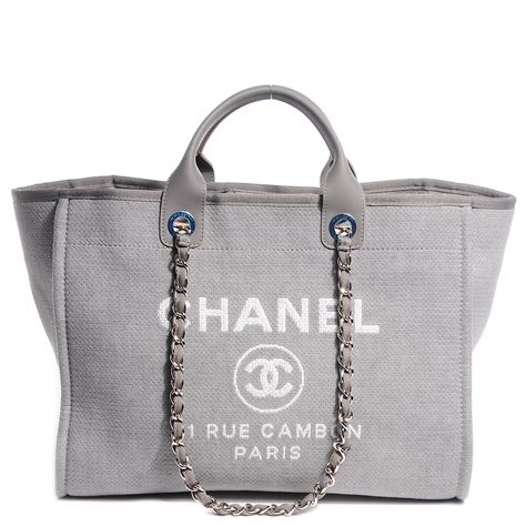 chanel grey bag|chanel canvas tote bag.